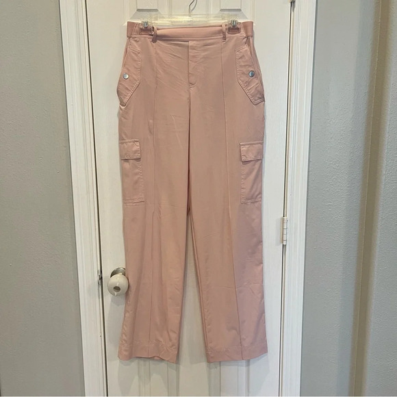 Athleta Vienna Cargo Light Pink Athleisure Elastic Waist Pants Sz 10 - Picture 3 of 10